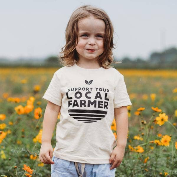 Support Your Local Farmer Kids T-shirt | Eco-Friendly Tee