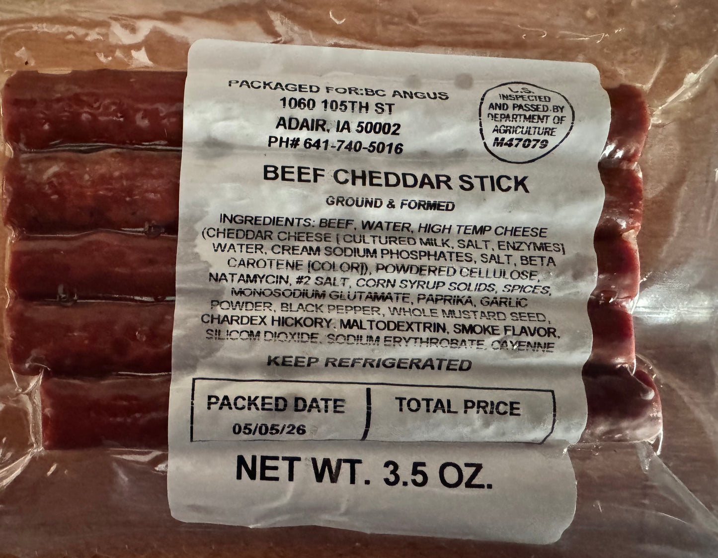 Beef & Cheddar Snack Pack