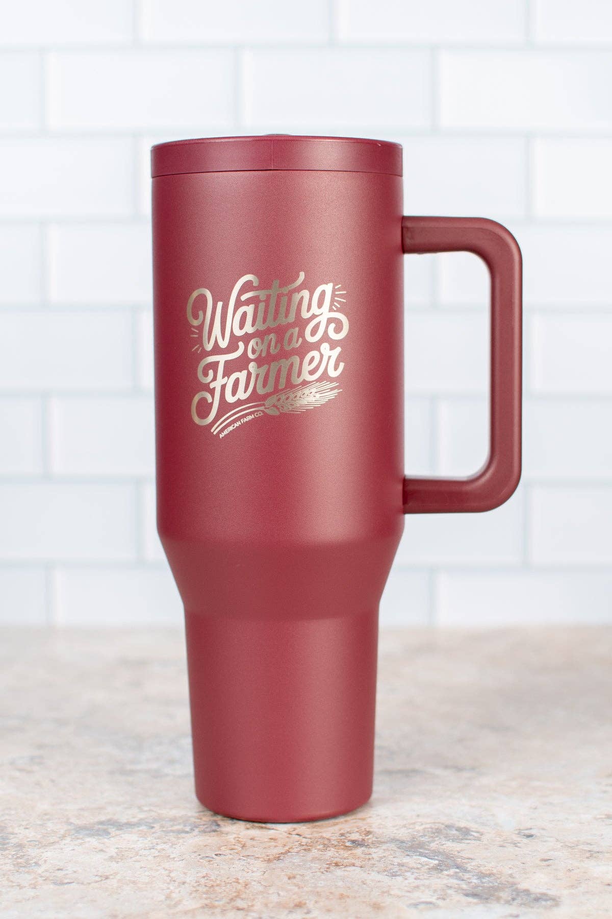 'Waiting on a Farmer' 40oz Water Tank Tumbler