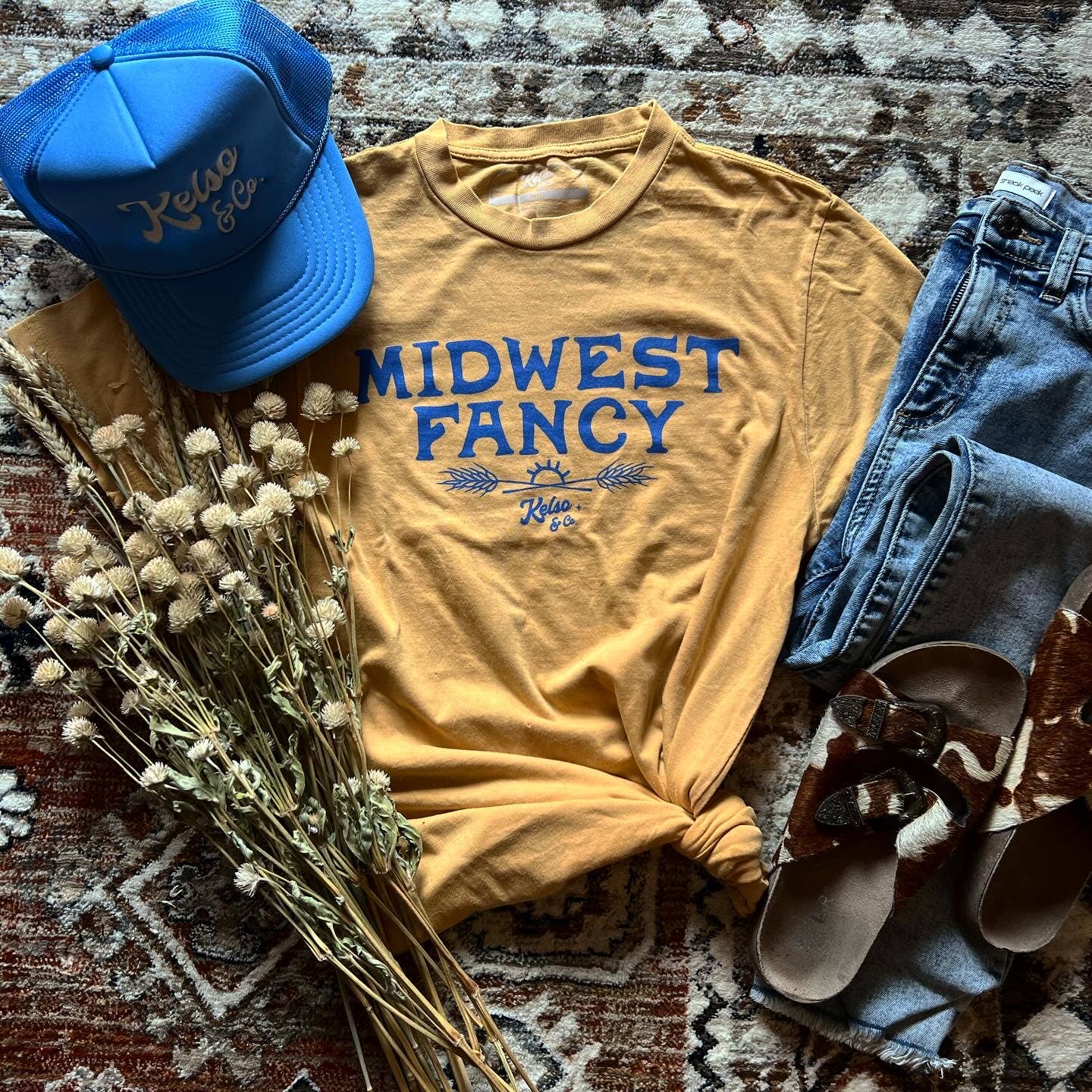 Midwest Fancy Graphic Tee - Mustard