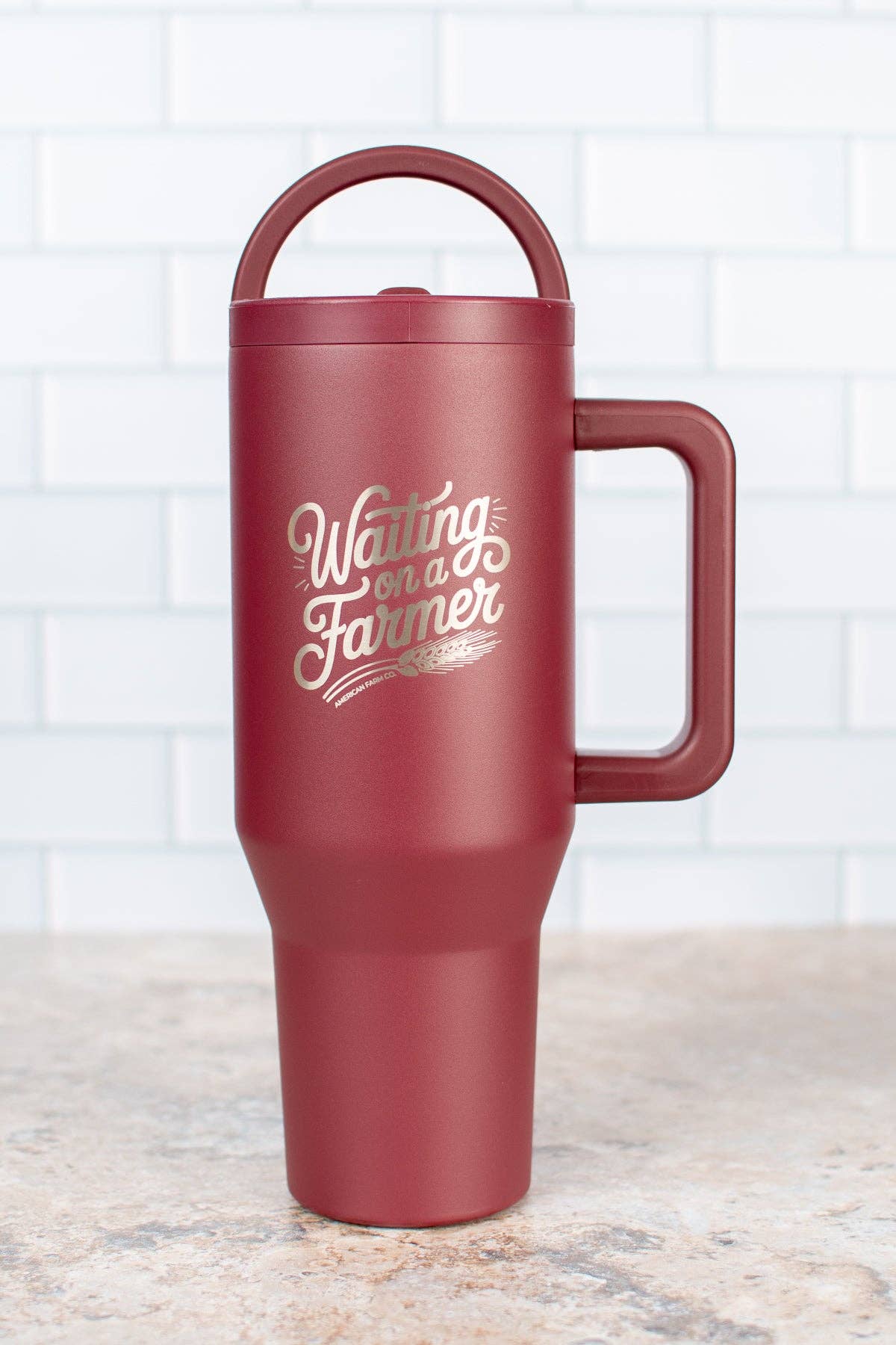 'Waiting on a Farmer' 40oz Water Tank Tumbler