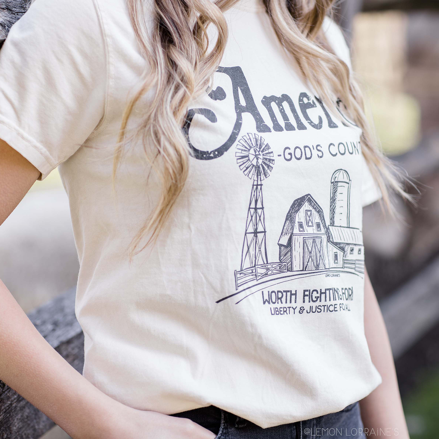 AMERICA GOD'S COUNTRY Graphic Tee on Comfort Colors